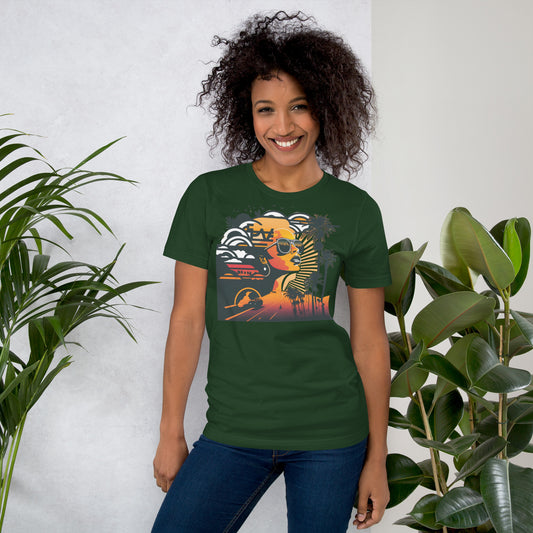 Retro Radiance Sunset Dreamer Tee shirt